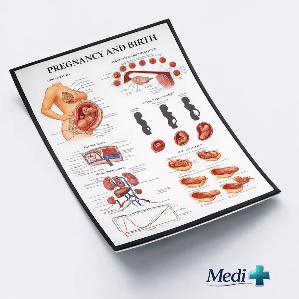 Pregnancy & Birth Medical Educational Anatomy Poster | Medi Cross ...